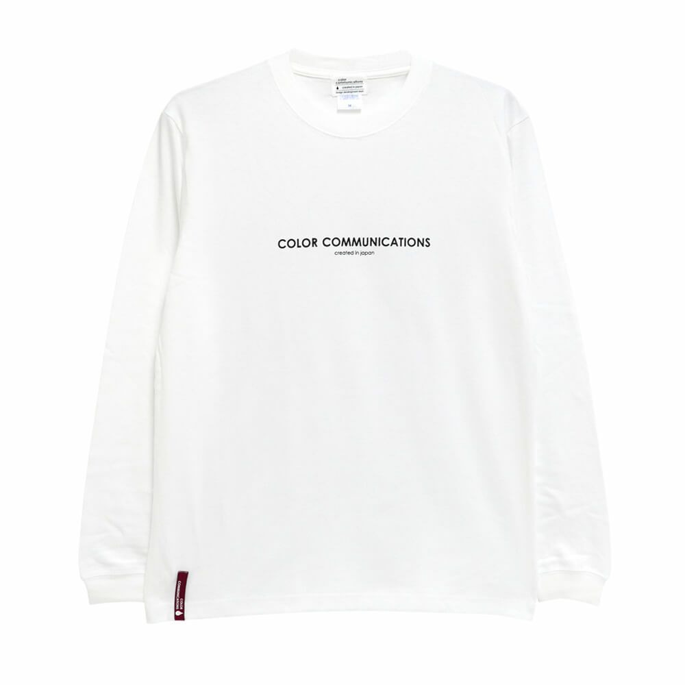 COLOR COMMUNICATIONS LONG SLEEVE カラーコミュニケーションズ ロングスリーブTシャツ HP HEADER WHITE 