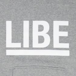 LIBE HOOD ライブ パーカー BIG LOGO GREY 1