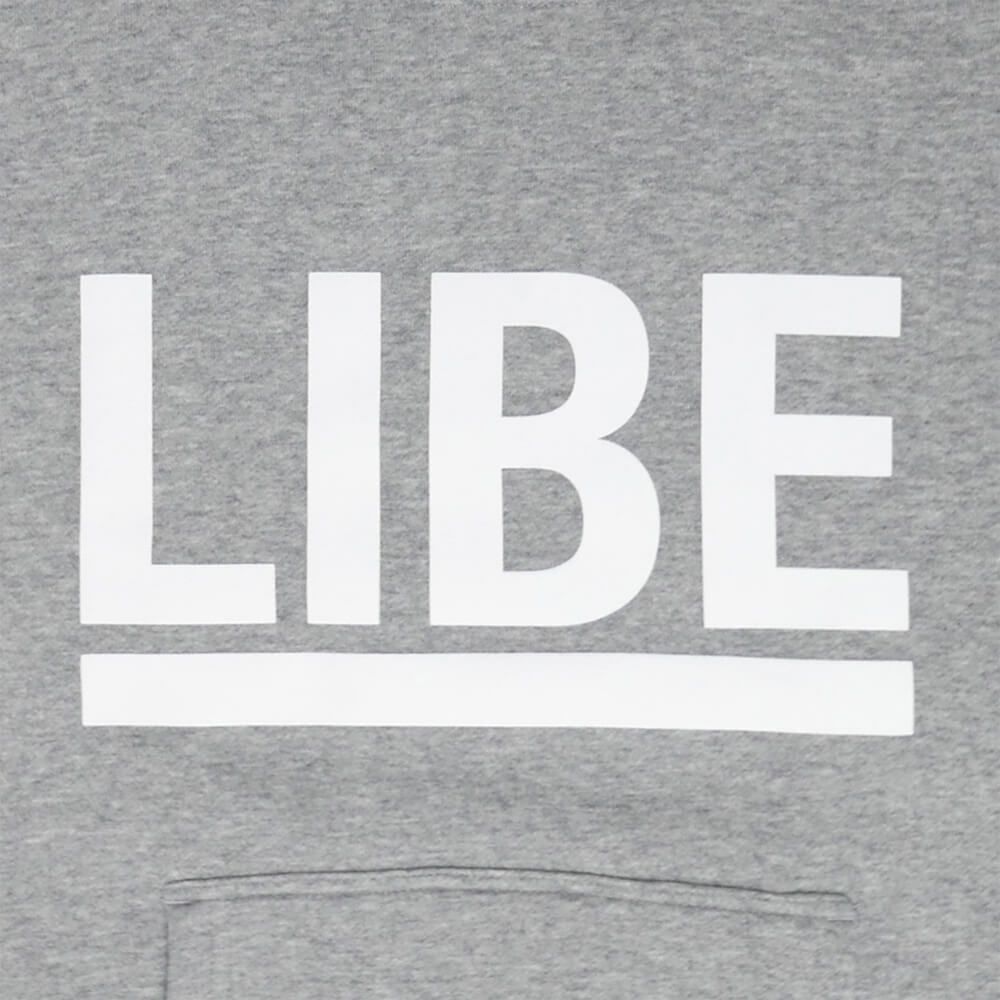 LIBE HOOD ライブ パーカー BIG LOGO GREY 1