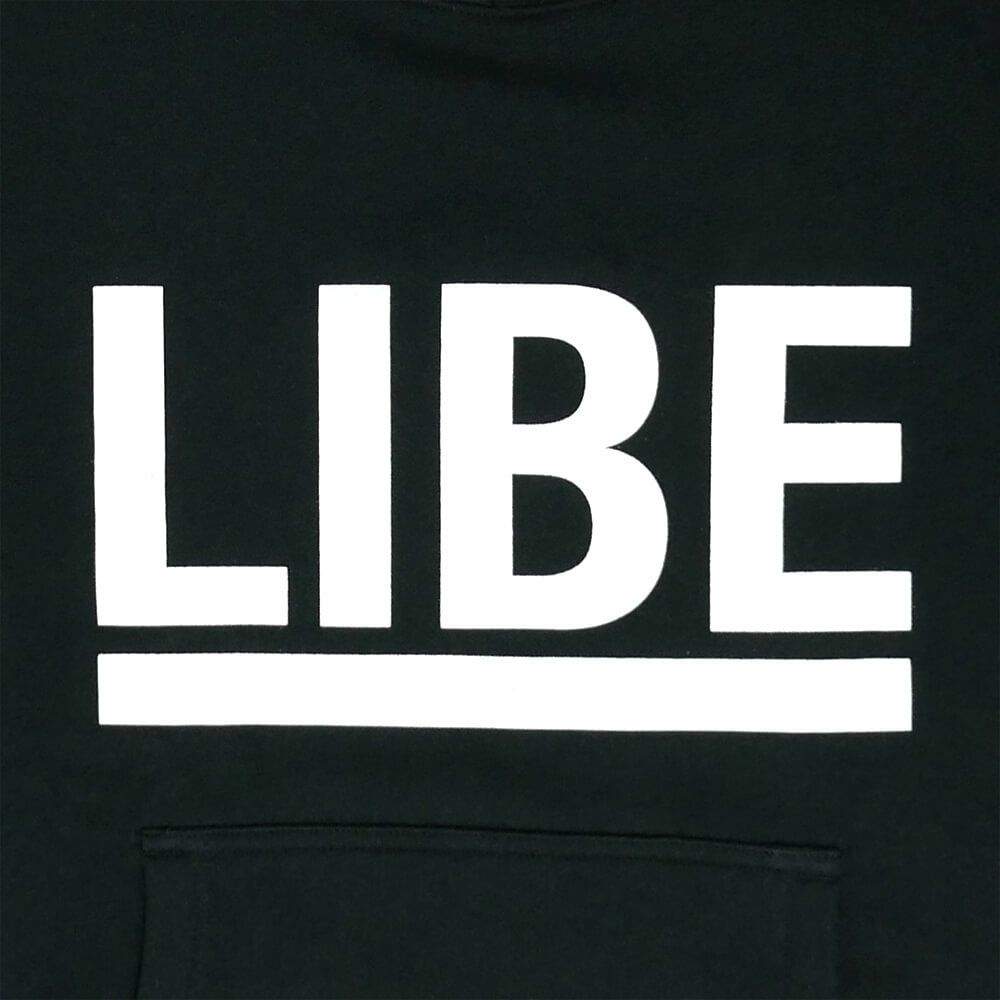 LIBE HOOD ライブ パーカー BIG LOGO BLACK 1