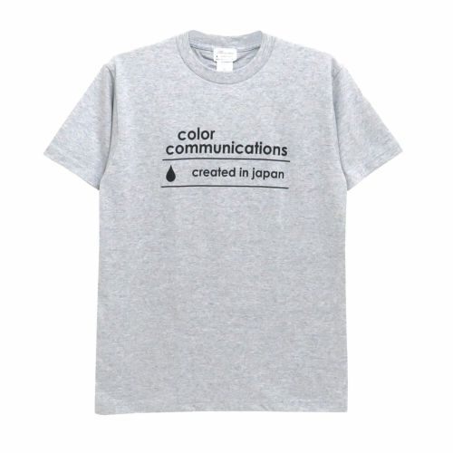 COLOR COMMUNICATIONS T-SHIRT カラーコミュニケーションズ Tシャツ CREATED IN JAPAN LOGO GREY 