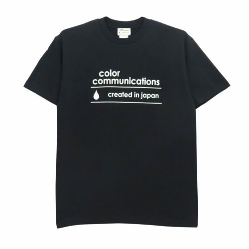 COLOR COMMUNICATIONS T-SHIRT カラーコミュニケーションズ Tシャツ CREATED IN JAPAN LOGO BLACK 