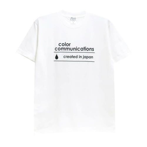 COLOR COMMUNICATIONS T-SHIRT カラーコミュニケーションズ Tシャツ CREATED IN JAPAN LOGO WHITE 