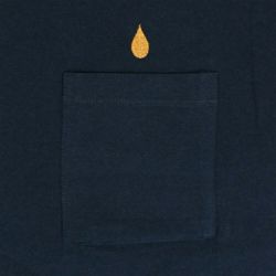 COLOR COMMUNICATIONS T-SHIRT カラーコミュニケーションズ Tシャツ DRIP EMB POCKET 3 NAVY 1