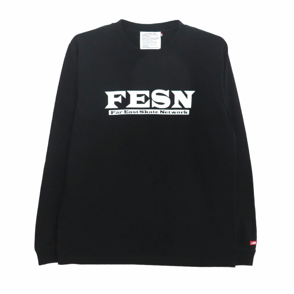 FESN LONG SLEEVE エフイーエスエヌ ロングスリーブTシャツ LOGO BLACK 