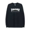 THRASHER LONG SLEEVE スラッシャー ロングスリーブTシャツ SKATE MAG BLACK 