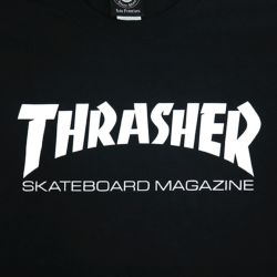 THRASHER LONG SLEEVE スラッシャー ロングスリーブTシャツ SKATE MAG BLACK 1