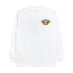 POWELL LONG SLEEVE パウエル ロングスリーブTシャツ WINGED RIPPER WHITE 1