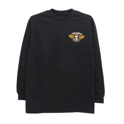 POWELL LONG SLEEVE パウエル ロングスリーブTシャツ WINGED RIPPER BLACK 1