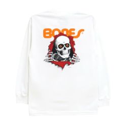 POWELL LONG SLEEVE パウエル ロングスリーブTシャツ RIPPER WHITE 