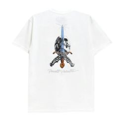 POWELL T-SHIRT パウエル Tシャツ SKULL & SWORD WHITE 