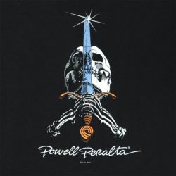 POWELL T-SHIRT パウエル Tシャツ SKULL & SWORD BLACK 3