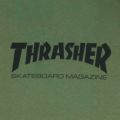 THRASHER T-SHIRT スラッシャー Tシャツ SKATE MAG LOGO BLACK ARMY 1