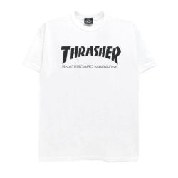 THRASHER T-SHIRT スラッシャー Tシャツ SKATE MAG LOGO BLACK WHITE 