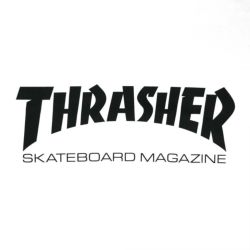 THRASHER T-SHIRT スラッシャー Tシャツ SKATE MAG LOGO BLACK WHITE 1