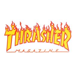 THRASHER T-SHIRT スラッシャー Ｔシャツ FLAME WHITE 1