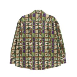 EVISEN LONG SLEEVE エビセン 長袖シャツ WORLD HALL FLANNEL GREEN 3