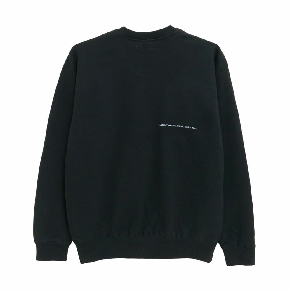 COLOR COMMUNICATIONS CREW SWEAT カラーコミュニケーションズ トレーナー DRIP EMB BLACK 4