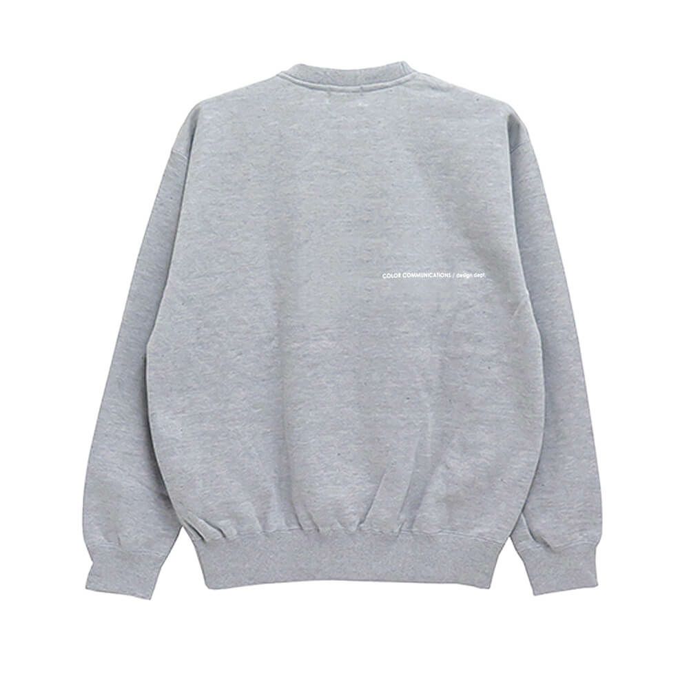 COLOR COMMUNICATIONS CREW SWEAT カラーコミュニケーションズ トレーナー DRIP EMB GREY 4