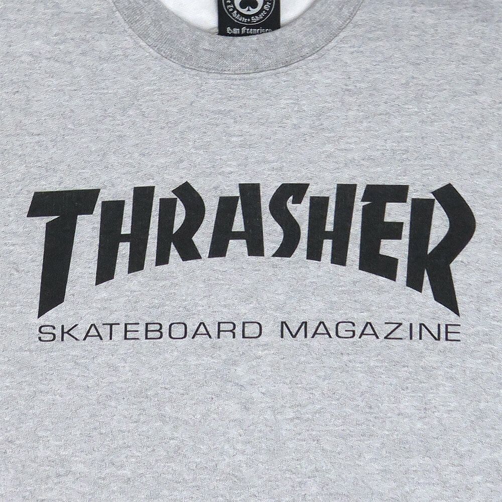 THRASHER CREW SWEAT スラッシャー トレーナー SKATE MAG GREY 1