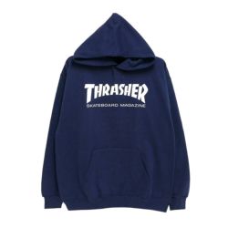 THRASHER HOOD スラッシャー パーカー SKATE MAG NAVY 