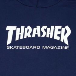 THRASHER HOOD スラッシャー パーカー SKATE MAG NAVY 1