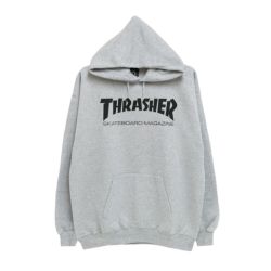 THRASHER HOOD スラッシャー パーカー SKATE MAG GREY 