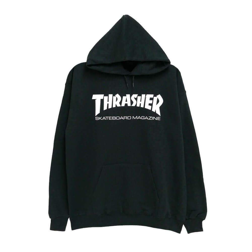 THRASHER HOOD スラッシャー パーカー SKATE MAG BLACK 