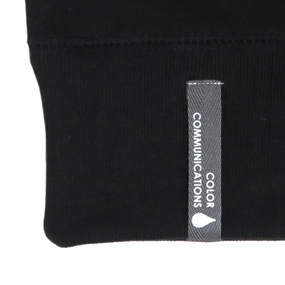 COLOR COMMUNICATIONS HOOD カラーコミュニケーションズ パーカー DRIP EMB BLACK 3