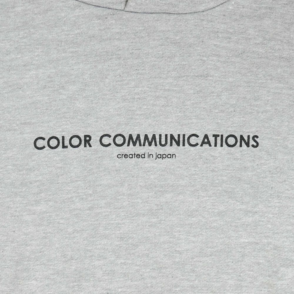 COLOR COMMUNICATIONS HOOD カラーコミュニケーションズ パーカー HP HEADER GREY 1