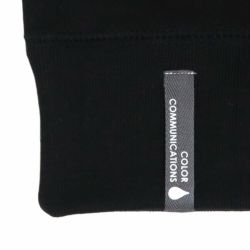 COLOR COMMUNICATIONS HOOD カラーコミュニケーションズ パーカー COLLOGE FLOCK BLACK 2