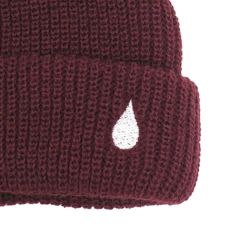 COLOR COMMUNICATIONS KNITCAP カラーコミュニケーションズ ニットキャップ DRIP EMB CUFF WINE 2