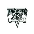 THRASHER STICKER スラッシャー ステッカー SKATE GOAT 330（US企画） スケートボード スケボー WHITE