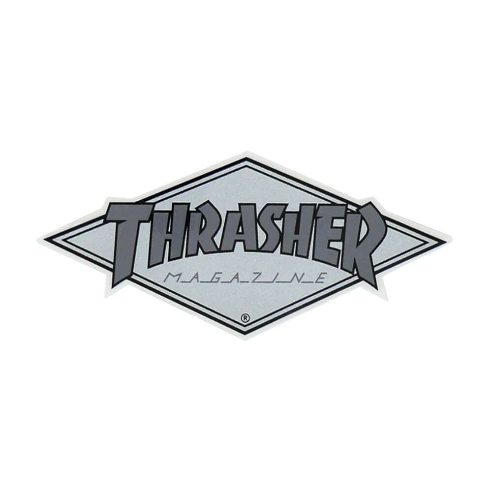 THRASHER STICKER スラッシャー ステッカー DIAMOND LOGO 330 SILVER