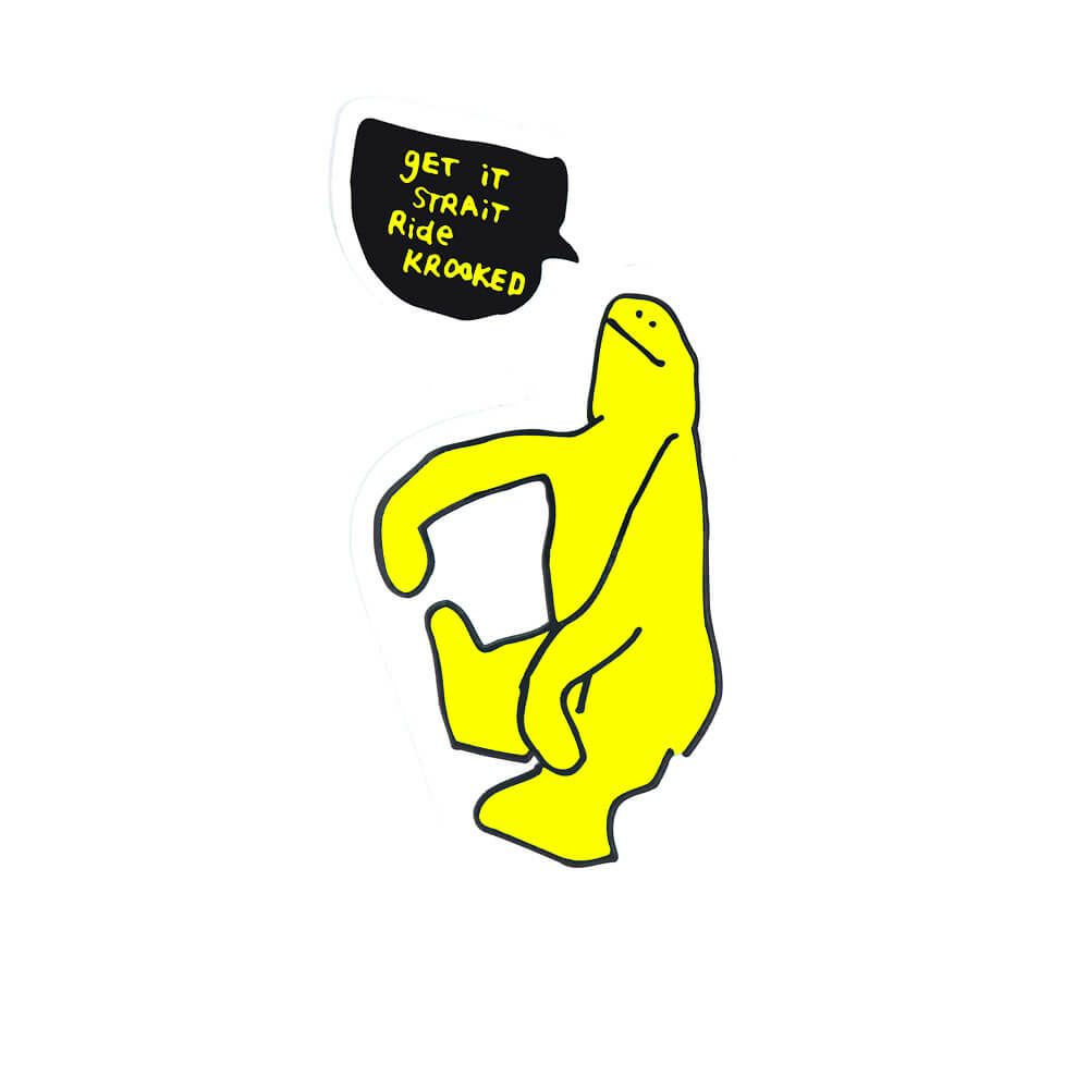 KROOKED STICKER クルキッド ステッカー SHMOO 440 YELLOW