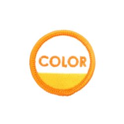 COLOR COMMUNICATIONS PATCH カラーコミュニケーションズ ワッペン CIRCLE INK YELLOW