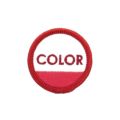 COLOR COMMUNICATIONS PATCH カラーコミュニケーションズ ワッペン CIRCLE INK RED