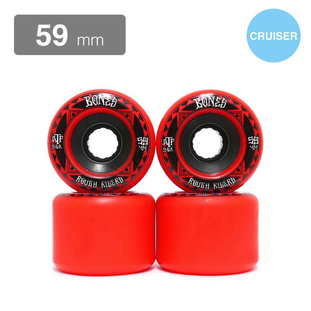 クルージング用 BONES SOFT WHEEL ボーンズ ソフトウィール ATF ROUGH RIDERS RUNNERS 赤 59mm