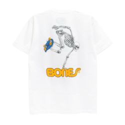 POWELL T-SHIRT パウエル Tシャツ SKATE SKELETON WHITE 