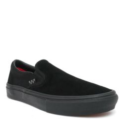 VANS SHOES バンズ シューズ スニーカー SKATE SLIP ON 黒/黒 BLACK/BLACK（US企画） スケートボード スケボー