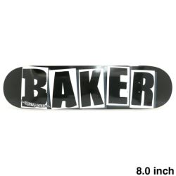 BAKER DECK ベイカー デッキ TEAM BRAND LOGO BLACK/WHITE 8.0