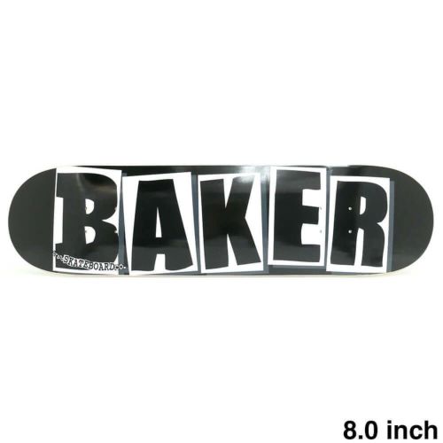 BAKER DECK ベイカー デッキ TEAM BRAND LOGO BLACK/WHITE 8.0