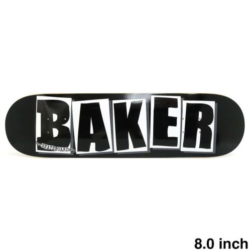 BAKER DECK ベイカー デッキ TEAM BRAND LOGO BLACK/WHITE 8.0