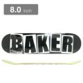 BAKER DECK ベイカー デッキ TEAM BRAND LOGO BLACK/WHITE 8.0