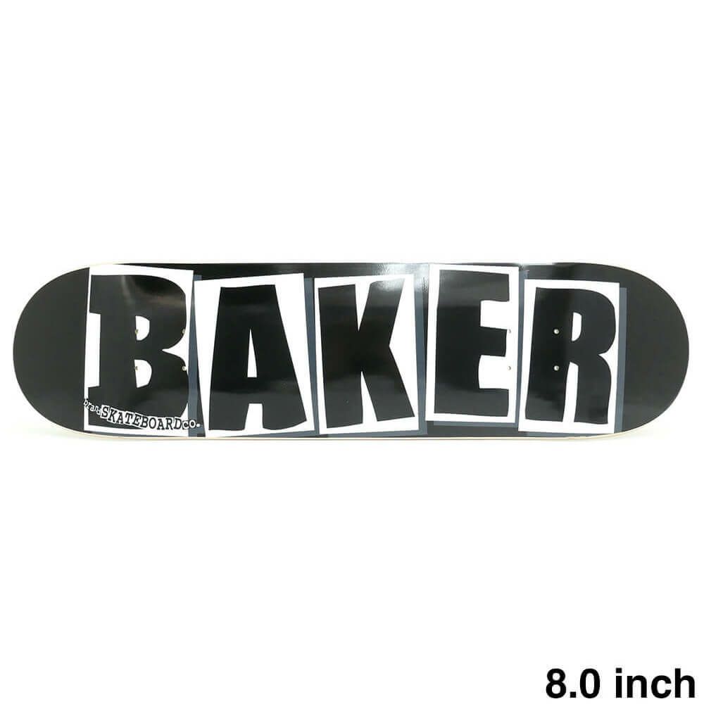 BAKER DECK ベイカー デッキ TEAM BRAND LOGO BLACK/WHITE 8.0