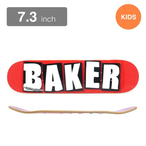 BAKER KIDS DECK ベイカー デッキ（子供用） TEAM BRAND LOGO RED/WHITE 7.3