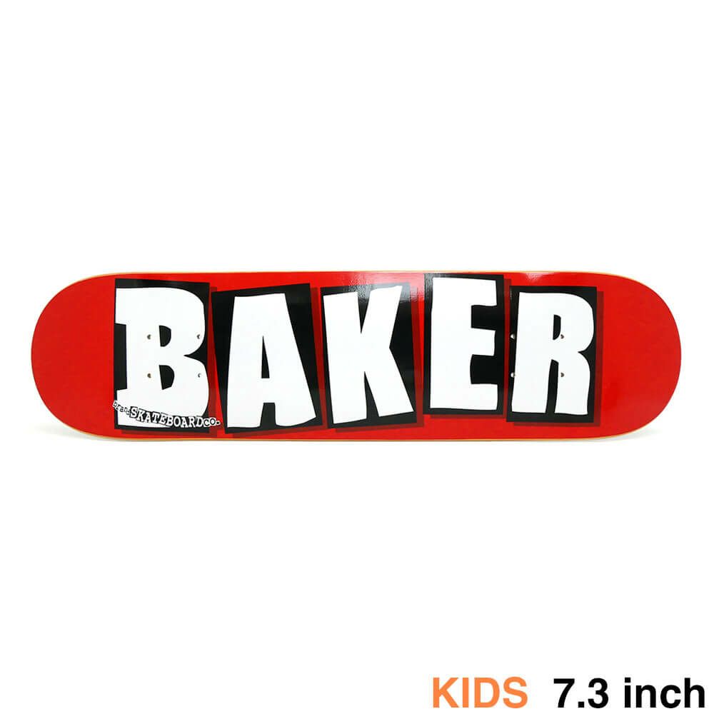 BAKER DECK ベイカー デッキ（子供用） TEAM BRAND LOGO RED/WHITE 7.3 スケートボード スケボー