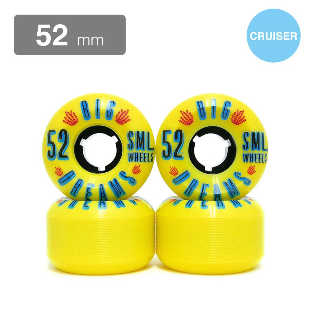 クルージング用 SMALL SOFT WHEEL スモール ソフトウィール SUCCULENT CRUISER MELLOW YELLOW 黄 52mm