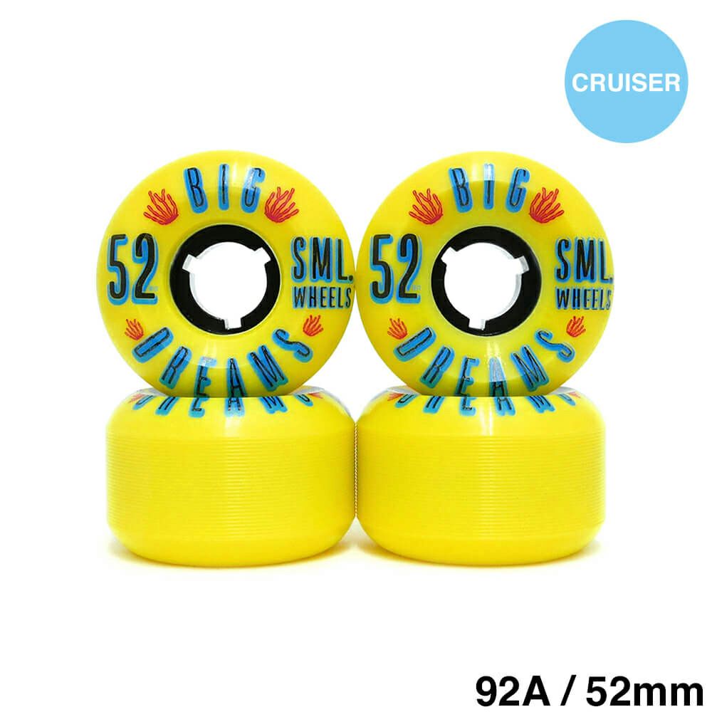 クルージング用 SMALL SOFT WHEEL スモール ソフトウィール SUCCULENT CRUISER MELLOW YELLOW 黄 52mm