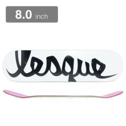 LESQUE DECK レスケ デッキ TEAM LOGO WHITE/NAVY 8.125 スケート 